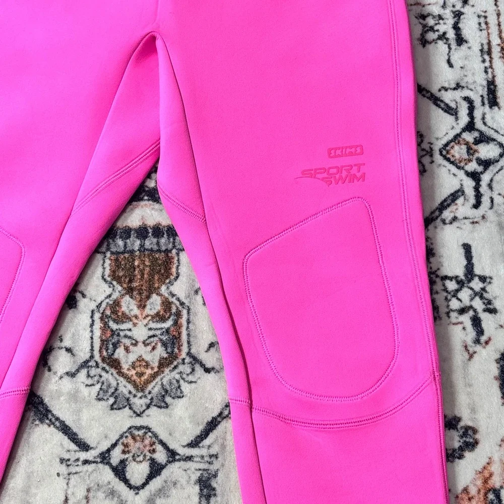NWT Skims Sport Swim Pants Taffy Pink Neoprene High Rise Scuba Leggings Large
